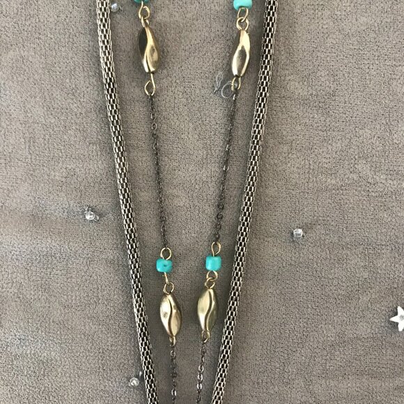 efm double silver strand cross necklace - Picture 5 of 6